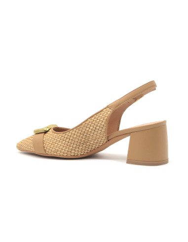 Melluso slingback in tessuto intrecciato